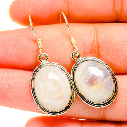 Rainbow Moonstone Earrings handcrafted by Ana Silver Co - EARR420269