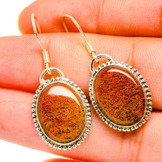 Indonesian Plume Agate Earrings handcrafted by Ana Silver Co - EARR420294