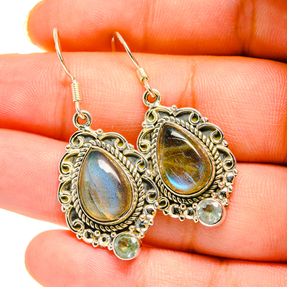 Labradorite Earrings handcrafted by Ana Silver Co - EARR420301