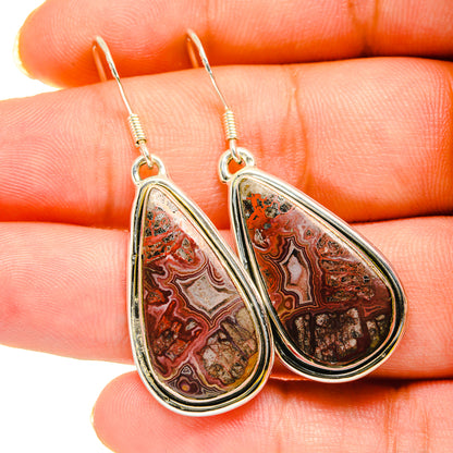 Crazy Lace Agate Earrings handcrafted by Ana Silver Co - EARR420302