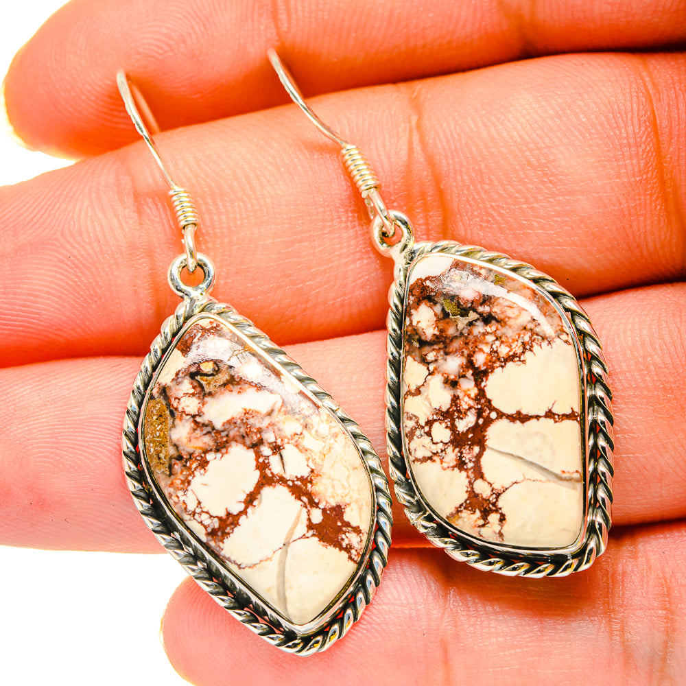 Peanut Wood Jasper Earrings handcrafted by Ana Silver Co - EARR420309