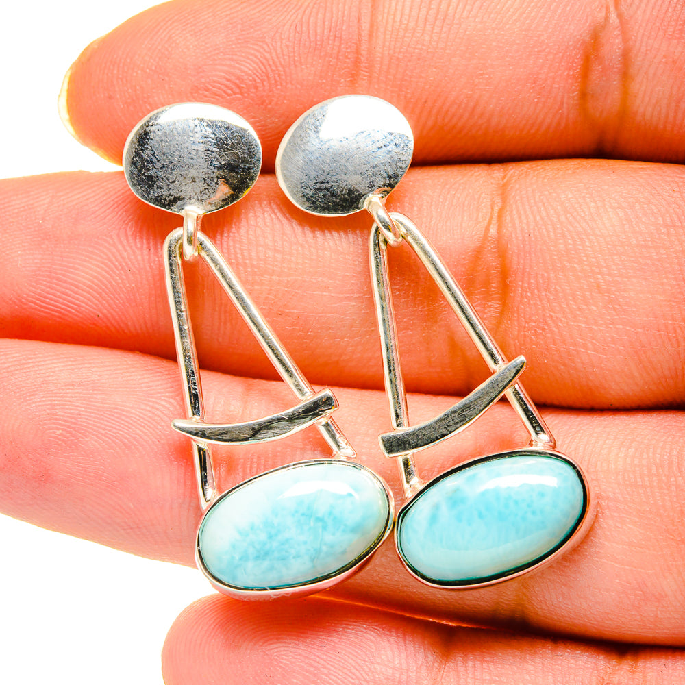 Larimar Earrings handcrafted by Ana Silver Co - EARR420322