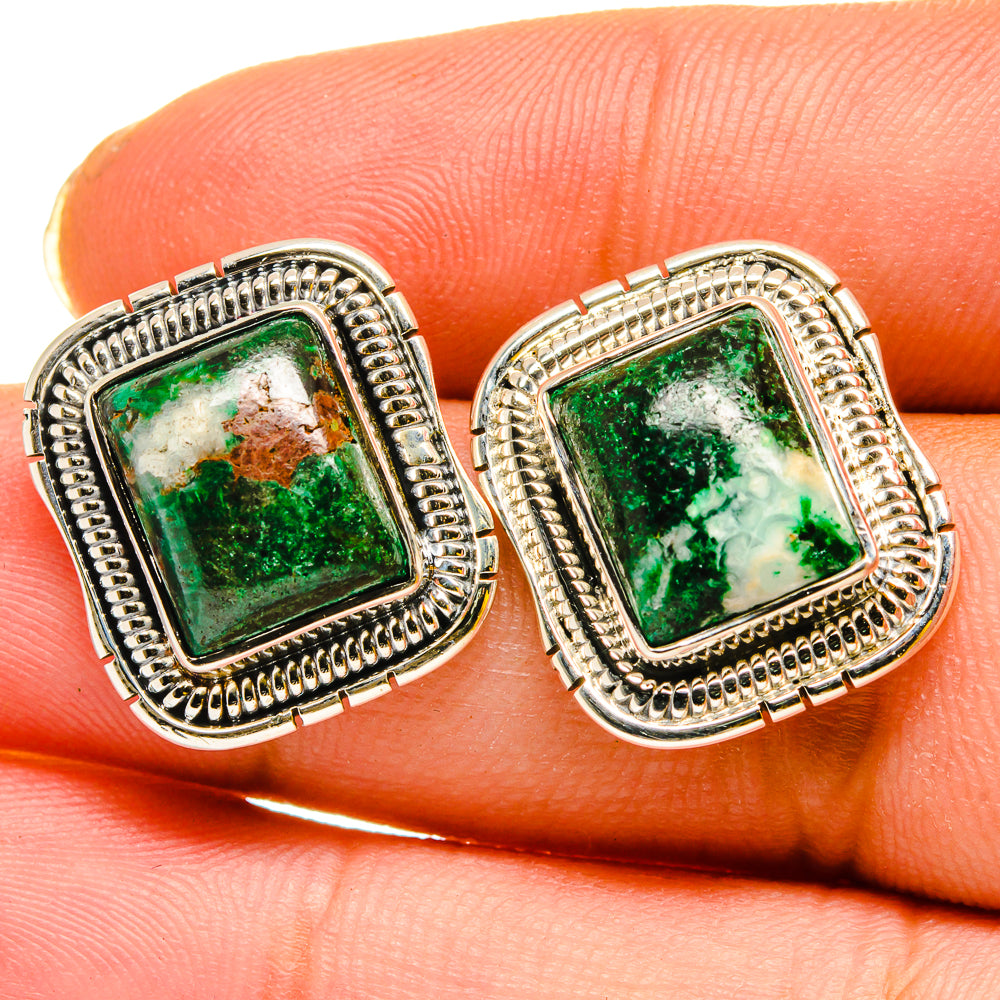 Chrysocolla Earrings handcrafted by Ana Silver Co - EARR420326