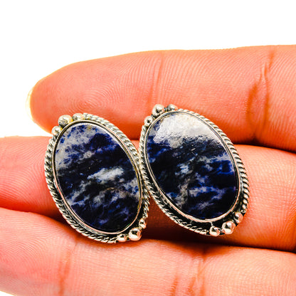 Sodalite Earrings handcrafted by Ana Silver Co - EARR420329