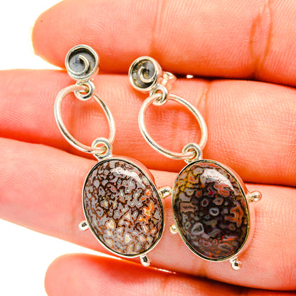 Dinosaur Bone Earrings handcrafted by Ana Silver Co - EARR420338