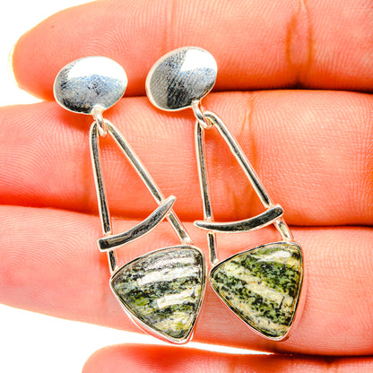 Lizard Jasper Earrings handcrafted by Ana Silver Co - EARR420339