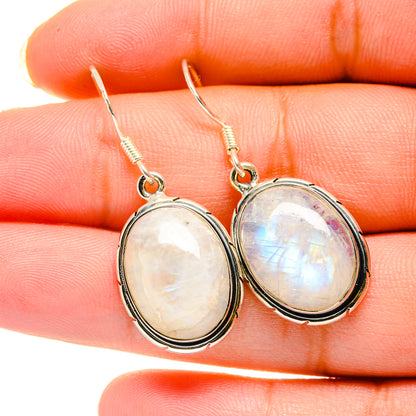 Rainbow Moonstone Earrings handcrafted by Ana Silver Co - EARR420340