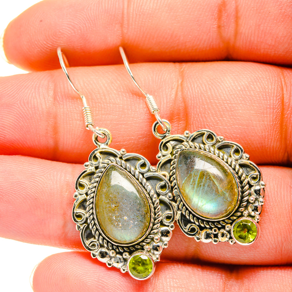 Labradorite Earrings handcrafted by Ana Silver Co - EARR420343