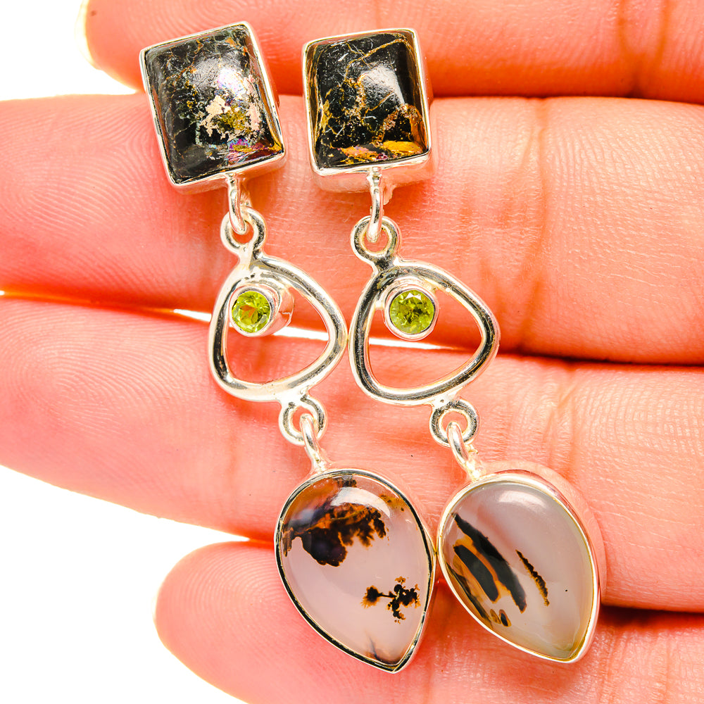 Montana Agate Earrings handcrafted by Ana Silver Co - EARR420344