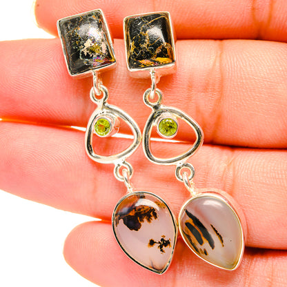 Montana Agate Earrings handcrafted by Ana Silver Co - EARR420344