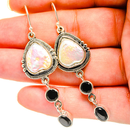 Mother Of Pearl Earrings handcrafted by Ana Silver Co - EARR420351