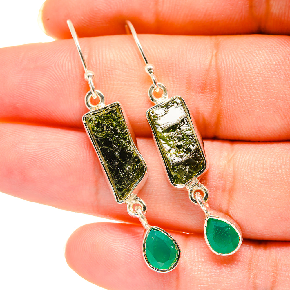 Chrome Diopside Earrings handcrafted by Ana Silver Co - EARR420354