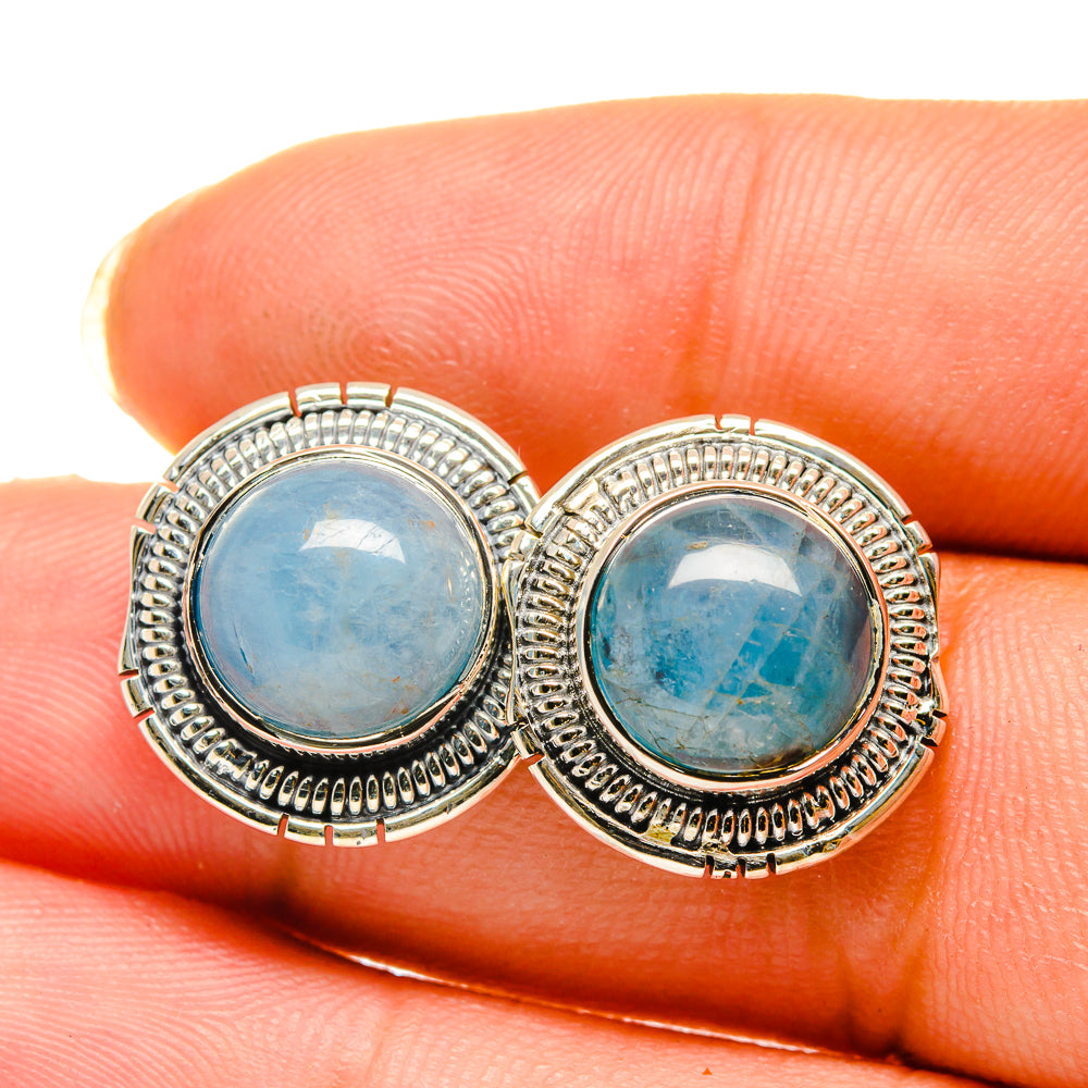Aquamarine Earrings handcrafted by Ana Silver Co - EARR420363