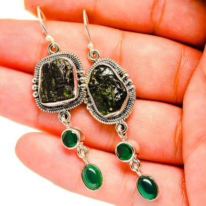 Chrome Diopside Earrings handcrafted by Ana Silver Co - EARR420364