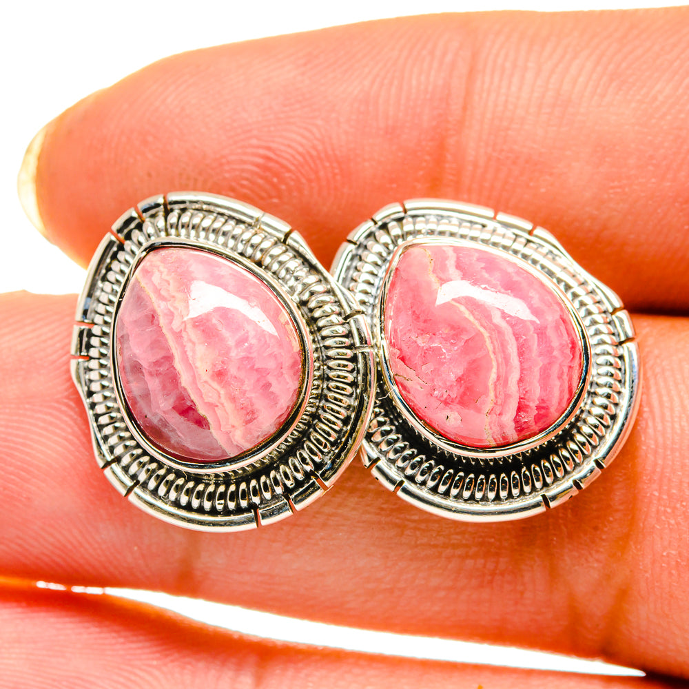 Rhodochrosite Earrings handcrafted by Ana Silver Co - EARR420368