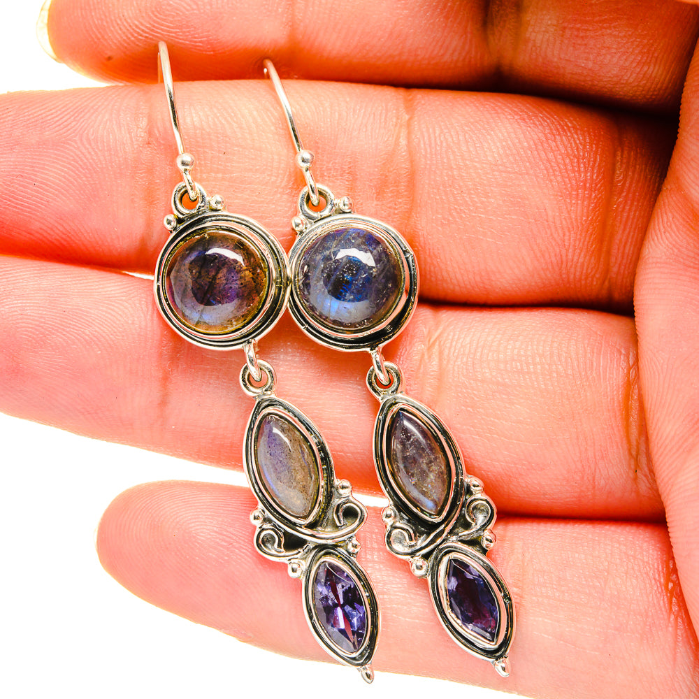 Labradorite Earrings handcrafted by Ana Silver Co - EARR420371