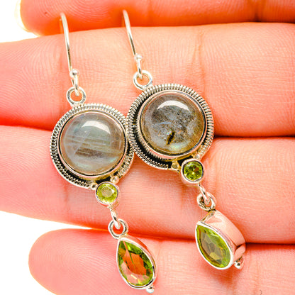 Labradorite Earrings handcrafted by Ana Silver Co - EARR420378