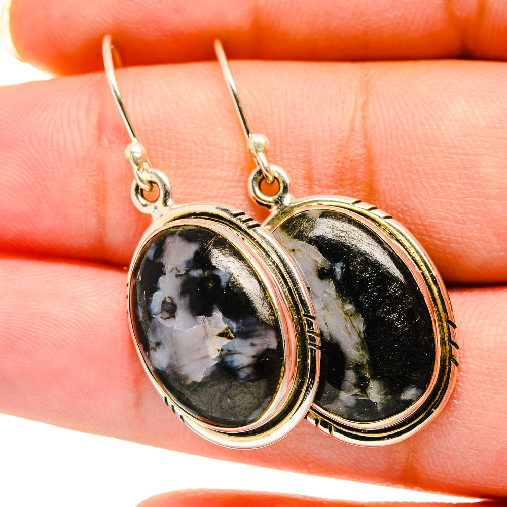 Gabbro Stone Earrings handcrafted by Ana Silver Co - EARR420385