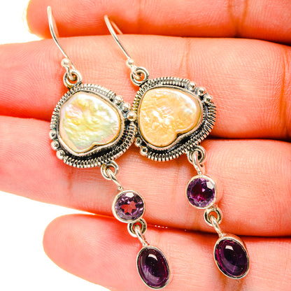 Mother Of Pearl Earrings handcrafted by Ana Silver Co - EARR420386