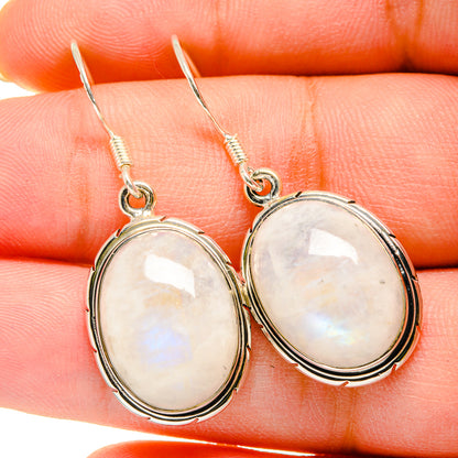 Rainbow Moonstone Earrings handcrafted by Ana Silver Co - EARR420388