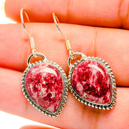 Thulite Earrings handcrafted by Ana Silver Co - EARR420389