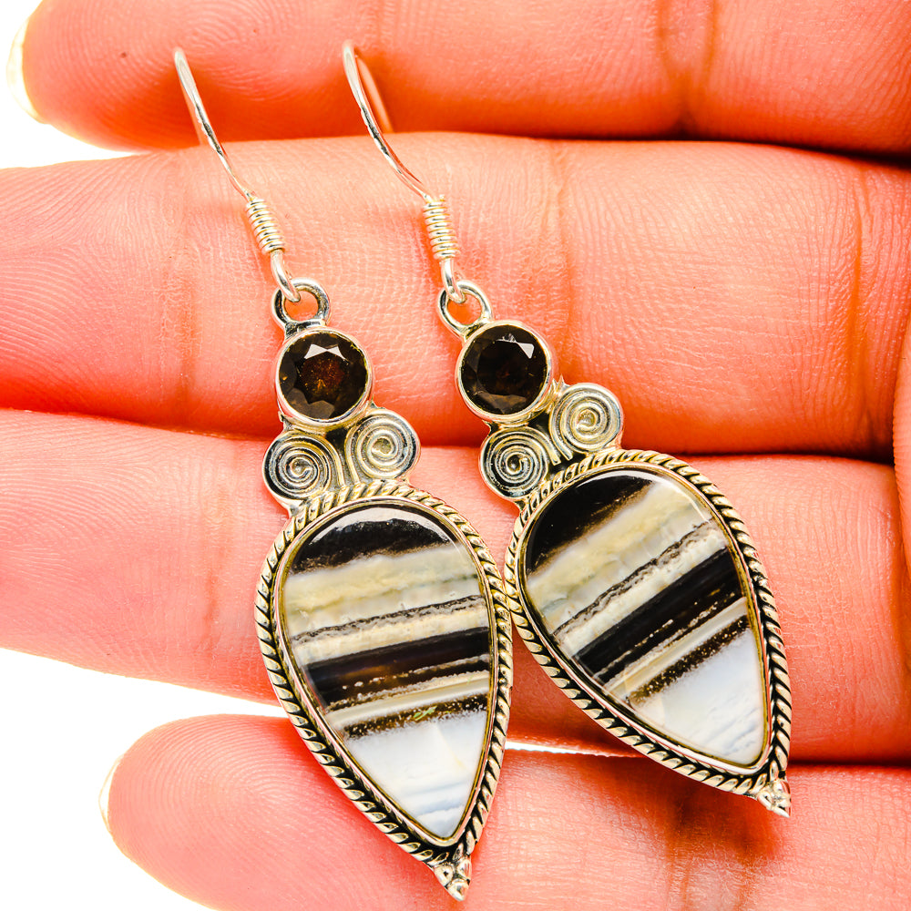 Montana Agate Earrings handcrafted by Ana Silver Co - EARR420401