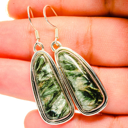 Seraphinite Earrings handcrafted by Ana Silver Co - EARR420413