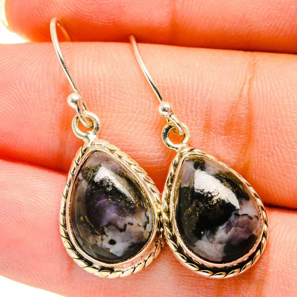Gabbro Stone Earrings handcrafted by Ana Silver Co - EARR420414