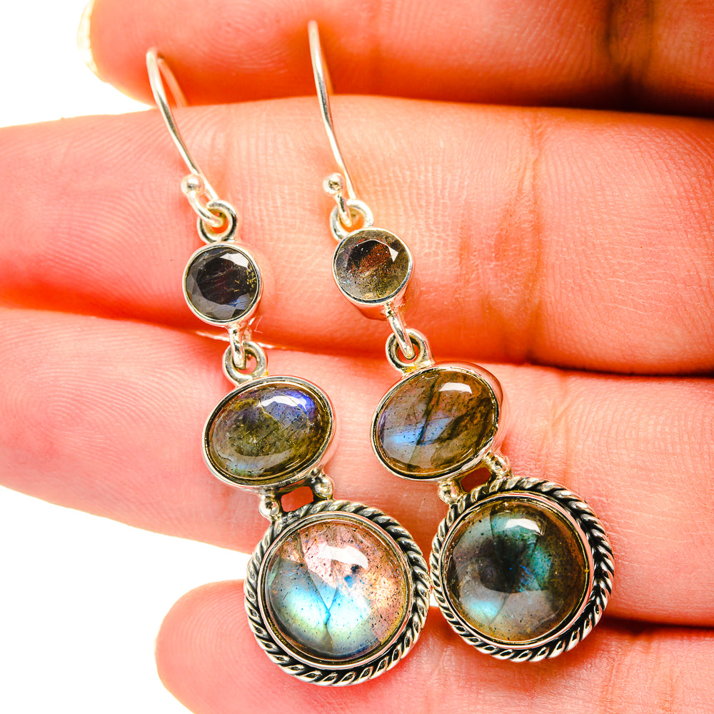 Labradorite Earrings handcrafted by Ana Silver Co - EARR420418