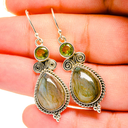 Labradorite Earrings handcrafted by Ana Silver Co - EARR420419
