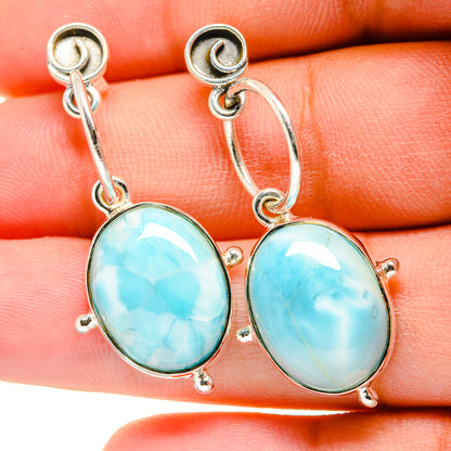 Larimar Earrings handcrafted by Ana Silver Co - EARR420434
