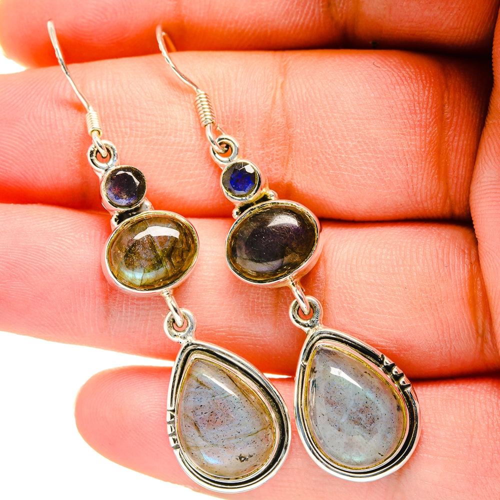 Labradorite Earrings handcrafted by Ana Silver Co - EARR420444