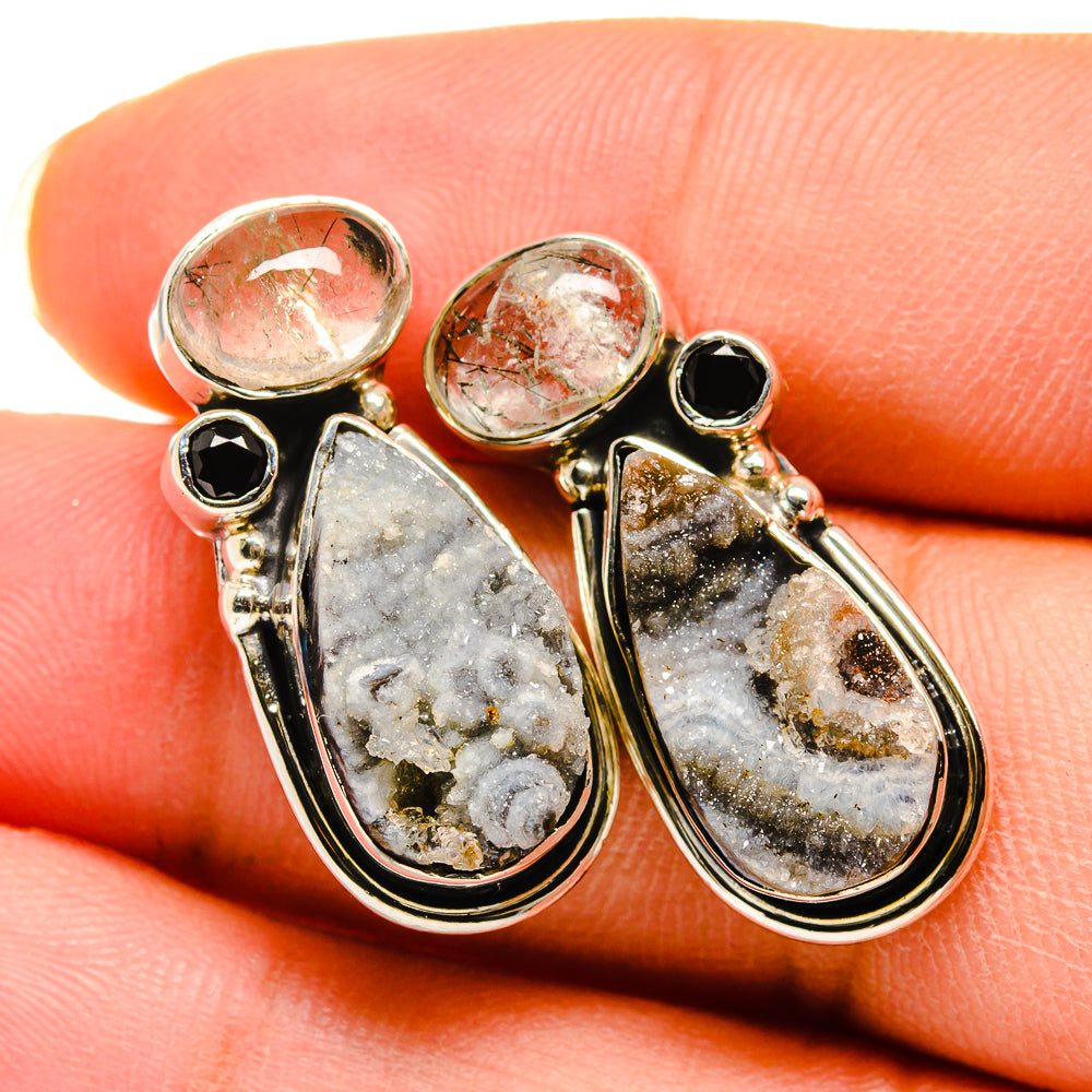 Desert Druzy Earrings handcrafted by Ana Silver Co - EARR420445
