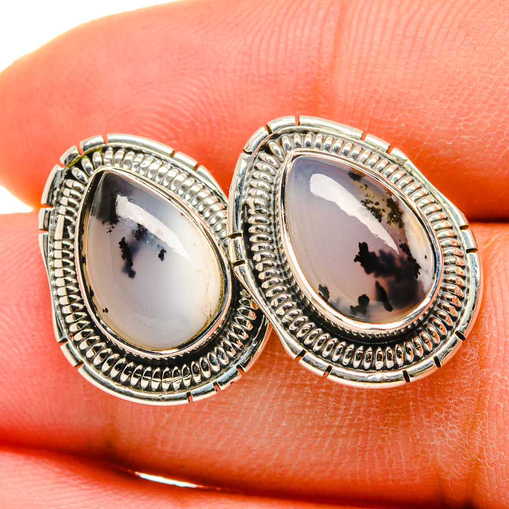 Dendritic Opal Earrings handcrafted by Ana Silver Co - EARR420449