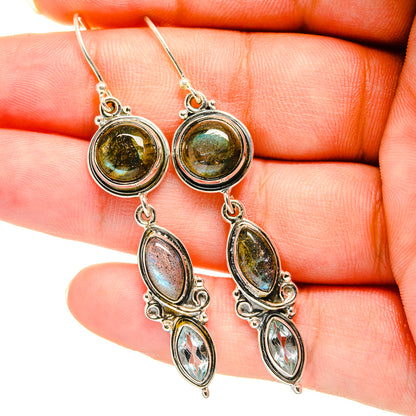Labradorite Earrings handcrafted by Ana Silver Co - EARR420464
