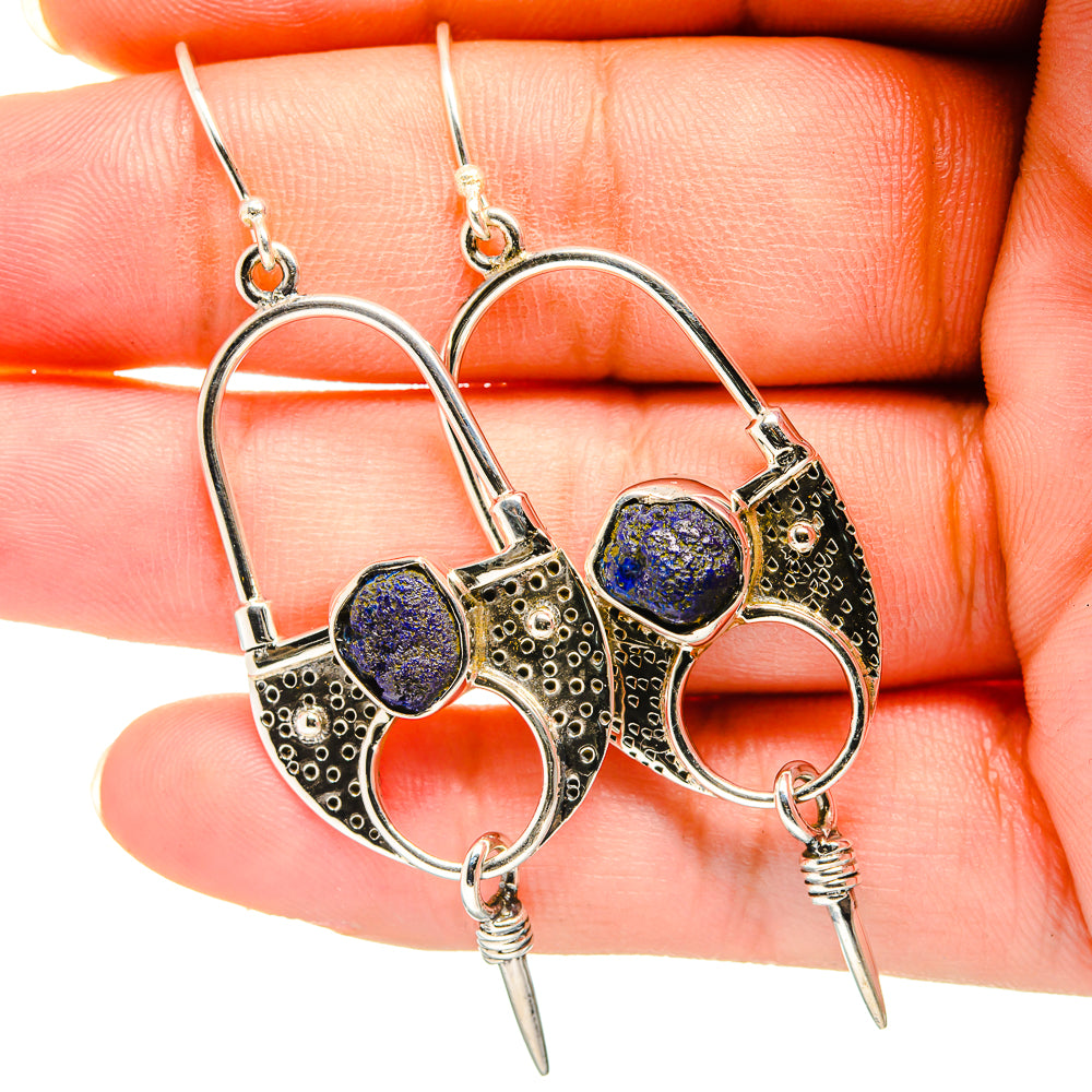 Azurite Earrings handcrafted by Ana Silver Co - EARR420467