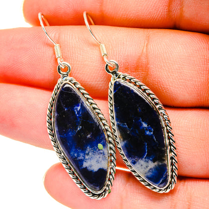 Sodalite Earrings handcrafted by Ana Silver Co - EARR420472