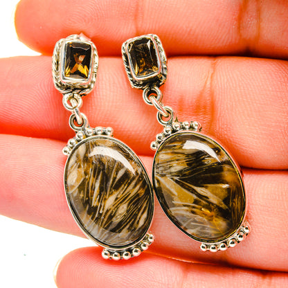 Peanut Wood Jasper Earrings handcrafted by Ana Silver Co - EARR420486