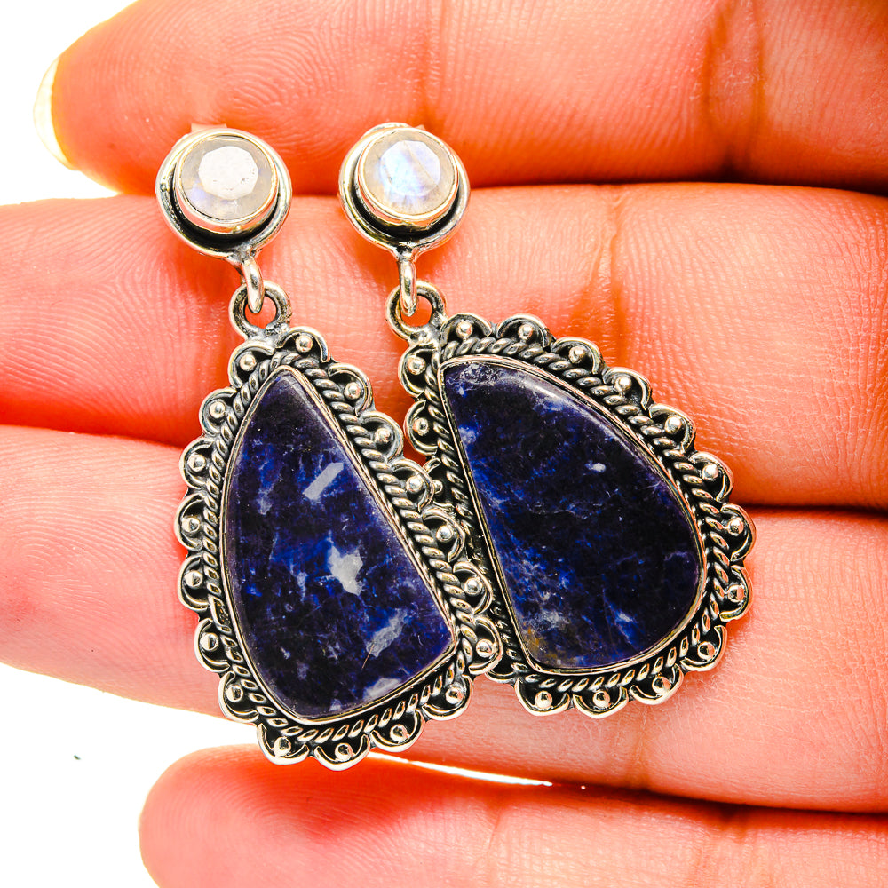 Sodalite Earrings handcrafted by Ana Silver Co - EARR420489