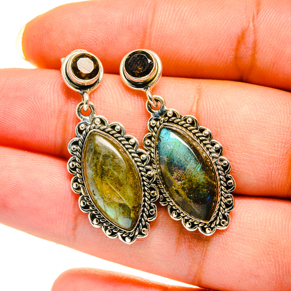 Labradorite Earrings handcrafted by Ana Silver Co - EARR420508
