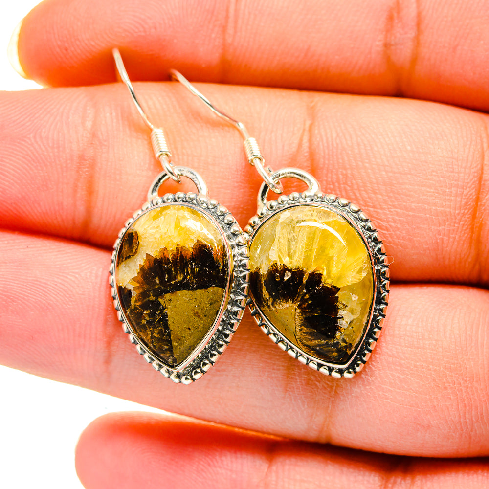 Septarian Nodule Earrings handcrafted by Ana Silver Co - EARR420511