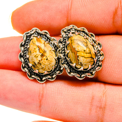 Picture Jasper Earrings handcrafted by Ana Silver Co - EARR420516