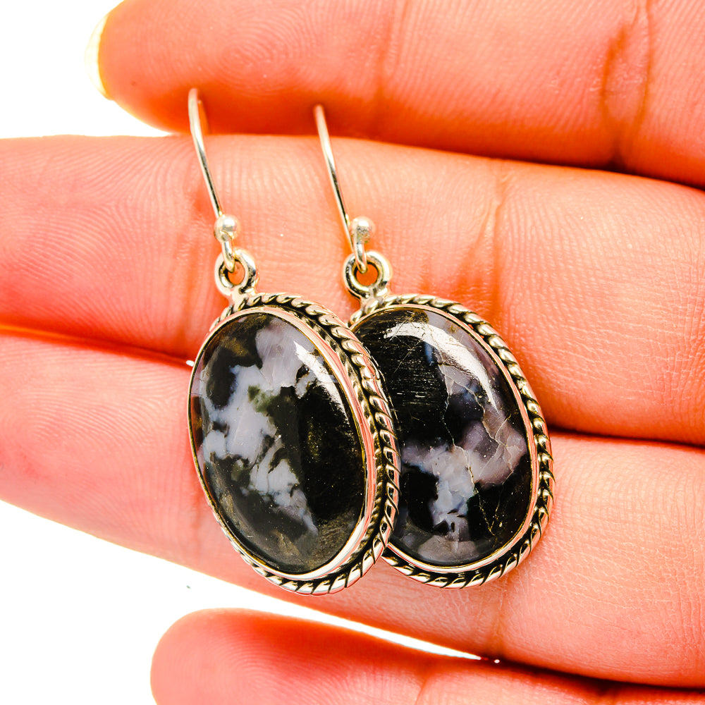 Gabbro Stone Earrings handcrafted by Ana Silver Co - EARR420517