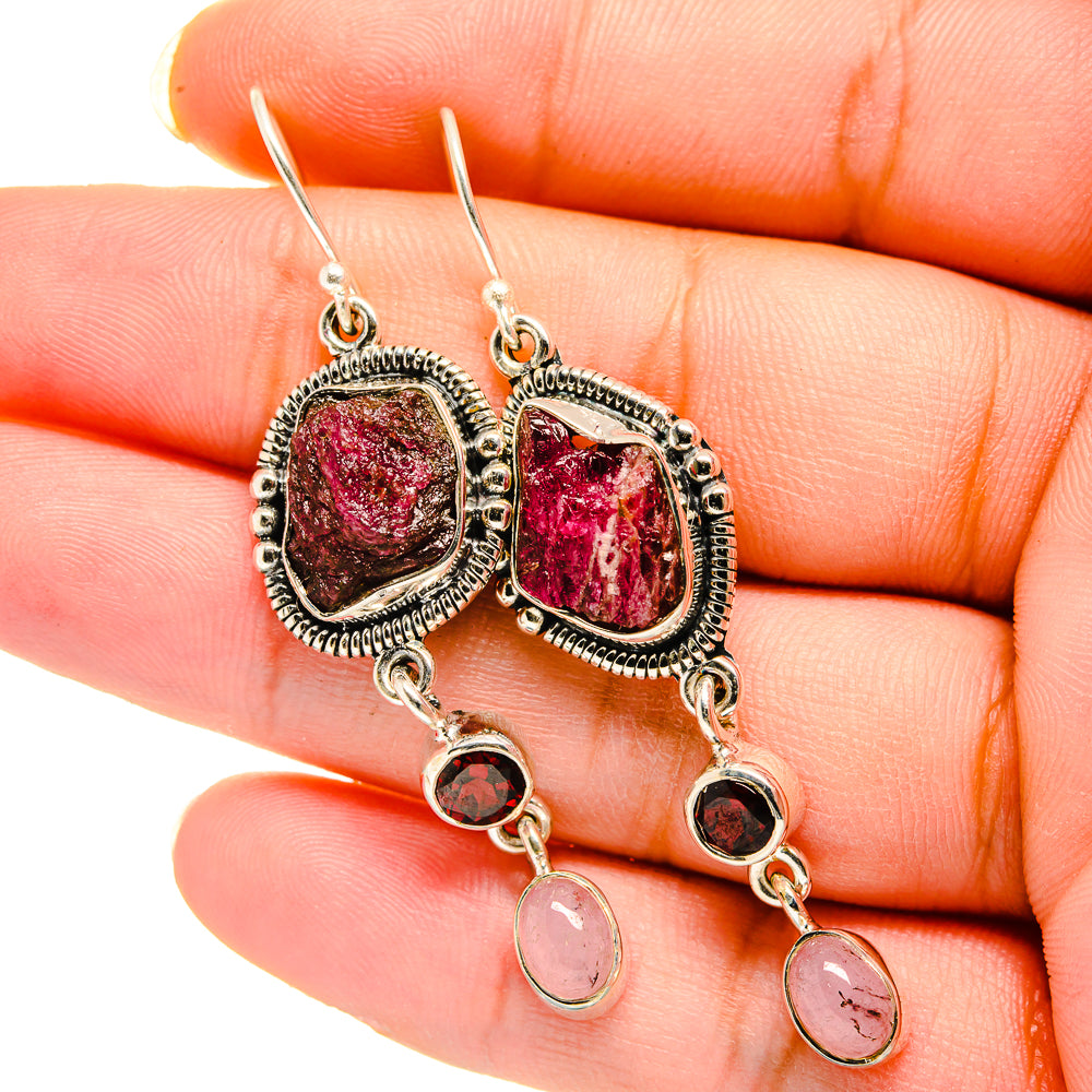 Pink Tourmaline Earrings handcrafted by Ana Silver Co - EARR420520
