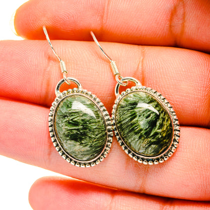 Seraphinite Earrings handcrafted by Ana Silver Co - EARR420524