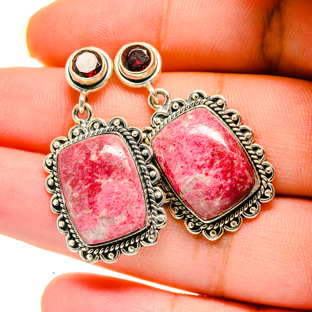 Thulite Earrings handcrafted by Ana Silver Co - EARR420527