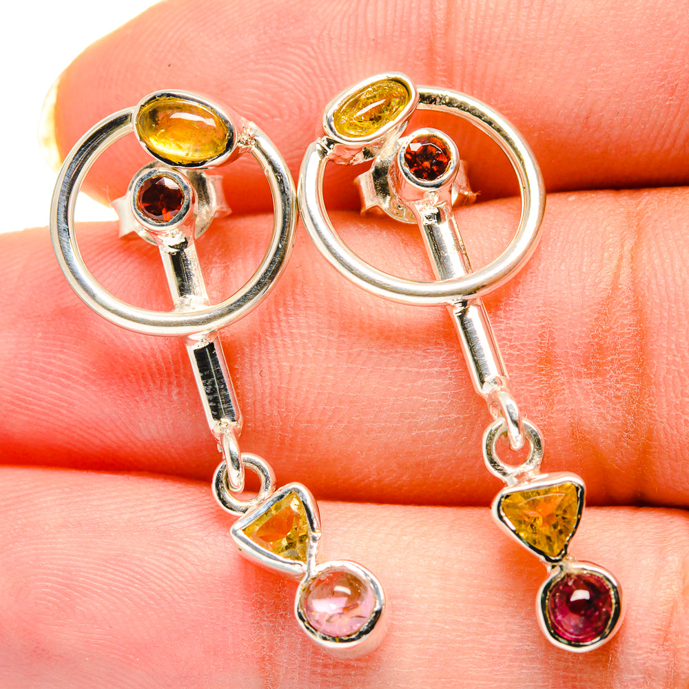 Pink Tourmaline Earrings handcrafted by Ana Silver Co - EARR420530