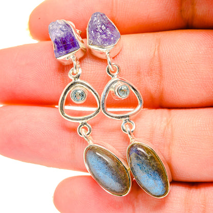 Labradorite Earrings handcrafted by Ana Silver Co - EARR420535