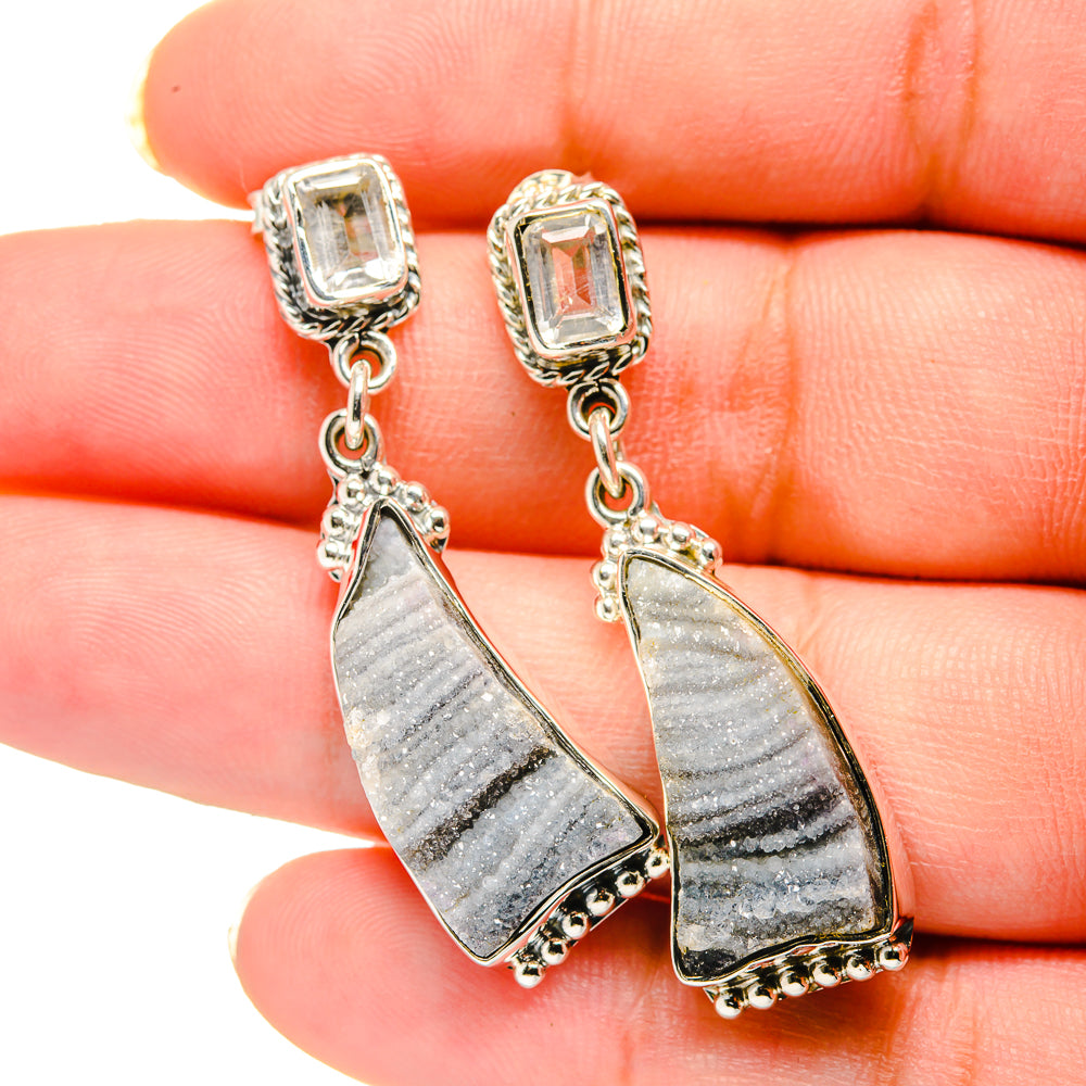 Desert Druzy Earrings handcrafted by Ana Silver Co - EARR420544