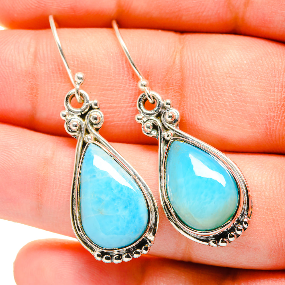 Larimar Earrings handcrafted by Ana Silver Co - EARR420547